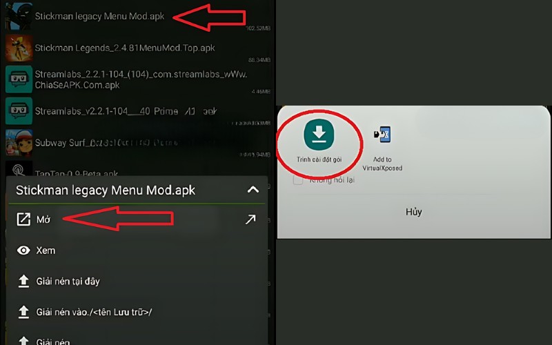 Mở file download Stick War Legacy