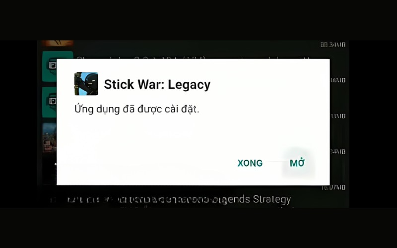 Mở ứng dụng Stick War Legacy Mod